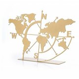 WALLXPERT stona dekoracija world map gold Cene