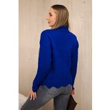 Kesi Sweater with decorative frills cornflower blue | shoptok.hr
