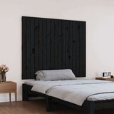  Stensko posteljno vzglavje črno 108x3x90 cm trdna borovina, (20738586) | Shoptok.si