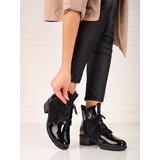 SHELOVET Elegant women's lace-up ankle boots Cene