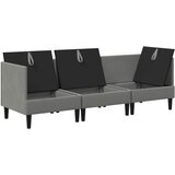  Set namještaja za dnevni boravak 3 pcs Tamnosiva Tkanina | Eponuda.com
