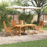  Vrtni set za objed 5 kom. Smeđa Čvrsto drvo akacije 170 x 80 x 75 cm Cijene