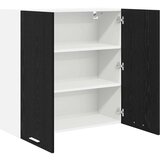 vidaXL Viseča omarica s polico Riga Črna Orehovina 80 x 31 x 80 cm | Shoptok.si