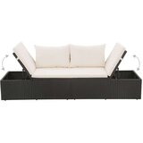 Poli Ležaljka za sunčanje crna 195 x 60 cm poliratan | shoptok.hr