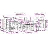  Set vanjskih sofa 8 kom. Prirodna i krem | shoptok.hr