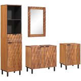 Setovi za kupaonicu 4 pcs Acacia smeđi finiš Čvrsto drvo manga | shoptok.hr