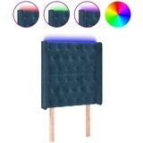 Maison Chic led posteljno vzglavje - vzglavna omarica - nočna omarica temno modro 83x16x118/128 cm žamet, (21711733) Cene