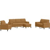  4-dijelni set sofa s jastucima smeđi baršunasti | shoptok.hr