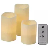 LED dekoracija – 3x voščena svečka, 3x 3x AAA, notranja, vintage, upravljalnik DCCV07