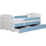 Classic Drveni dječji krevet 2 s ladicom - plavi - 160*80cm | shoptok.hr