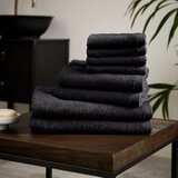 Catherine Lansfield Črni hitro sušeči frotirni bombažni komplet brisač 8 ks Quick Dry – | Shoptok.si