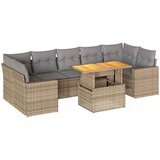 vidaXL 8-dijelni set vrtnih sofa od poliratana s jastucima bež | shoptok.hr