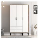 Hanah home kumsal st - walnut, white walnutwhite wardrobe | ePonuda.com