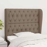 Vzglavje z ušesi taupe 93x23x118/128 cm blago, (20794633) Cene