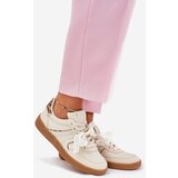 Boto Low Women's Sneakers With Lace Leopard Beige Zielle | Shoptok.si