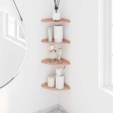  Lebdeća polica s policom 4 pcs Ružičasta 18 x 18 x 2 cm - Ružičasta 18 cm 4 | shoptok.hr