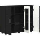 vidaXL kreveta s policom crna 55.5 x 29 x 100 cm konstruirano drvo | shoptok.hr