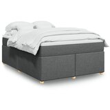 Maison Chic Box spring posteljni - Vzmetna postelja z vzmetnico temno siv 140x190 cm blago SL5613, (21900394) | Shoptok.si
