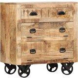  Stranska omarica s kolesi 70x40x75 cm trden mangov les | Shoptok.si