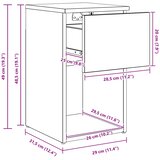 Ormarić za krevet Staro drvo 29 x 31,5 x 49 cm | shoptok.hr