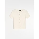 Sinsay Rebrasta bluza s dodatkom viskoze i ukrasnim gumbima Slike