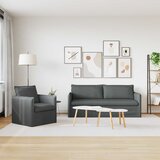  Set sofe 2 pcs Tamnosiva 196 x 82 x 85 cm Tkanina | shoptok.hr