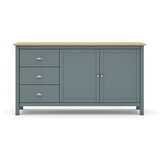 Marckeric Zelena/natur niska komoda od borovine 150x80 cm Misti - Cijene