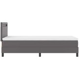  Krevet s opruga kutije s madracem Siva 90 x 190 cm Umjetna koža | shoptok.hr
