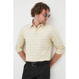 Polo Ralph Lauren Pamučna košulja za muškarce, boja: bež, regular, s klasičnim ovratnikom