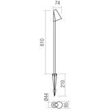  Redo 90706 - LED spoljašnja lampa NIVALIS LED/6,8W/230V 3000K 82 cm IP65 braon | Eponuda.com