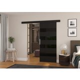ADRK Klizna zidna vrata MILOU s lakobel detaljima 86 cm - CRNA-LAKIRANA CRNA, VISOKI SJAJ | shoptok.hr