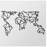 Wallity Zidna dekoracija World Map Metal Decor 4 Black | ePonuda.com