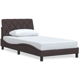 Maison Chic Posteljni okvir - Enojna postelja - Postelja za odrasle brez vzmetnice temno rjav 100x200 cm blago-J7729, (21768815) Cene