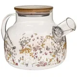 Steklen čajnik 1 l Flowers –