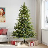  Umjetno božićno drvce s nogom 120 cm 150 LED lampica - Zelena 120 cm s LED svjetlima | shoptok.hr