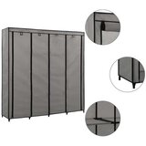  Ormar s 4 odjeljka sivi 175 x 45 x 170 cm Cijene
