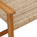  Klupa bež 112 cm od poliratana i bagremovog drva | shoptok.hr