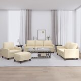  4-dijelni set sofa s jastucima krem od tkanine | shoptok.hr
