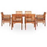  7-dijelni vrtni blagovaonski set s jastucima bagremovo drvo | shoptok.hr