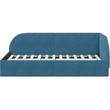  Kutni okvir kreveta s uzglavljem Plava 90 cm x 200 cm Baršun | shoptok.hr