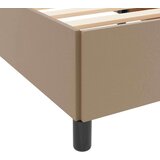 vidaXL Posteljni okvir z vzmetnico Kapučino 120 x 200 cm Umetna koža | Shoptok.si