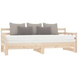  Izvlečna dnevna postelja trdna borovina 2x(90x200) cm, (20724310) | Shoptok.si