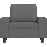  Fotelja s tabureom tamnosiva 60 cm od tkanine | shoptok.hr