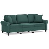 Maison Chic kavč - Sofa - Kanape trosed z okrasnimi blazinami temno zelen 180 cm žamet, (21727628) Cene
