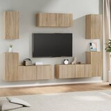 vidaXL 7-dijelni set TV ormarića boja hrasta sonome konstruirano drvo Cijene