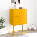  Komoda boja senfa 68,5 x 38,5 x 107 cm čelična | shoptok.hr