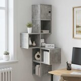 Police za kutne zidne Betonska siva 48 x 48 x 120 cm | shoptok.hr