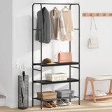 Stalak za odjeću Crni hrast 77 x 30 x 171 cm Konstruirano drvo | shoptok.hr