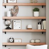 Maison Chic Stenska polica - Viseča Polica svetlo rjava 100x60x6 cm trdna hrastovina, (21784717) | Shoptok.si