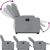  Naslonjač na podizanje od tkanine svjetlosivi | shoptok.hr